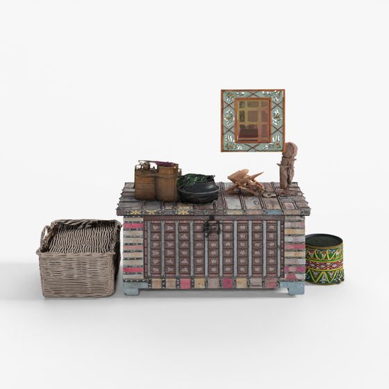 インディゴ ソーリ産 真鍮装飾 ピサラ コンソールチェスト