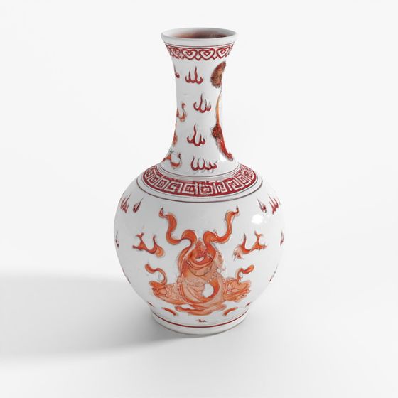 INDIGO Burnt Orange Porcelain Danping Vase - Phoen