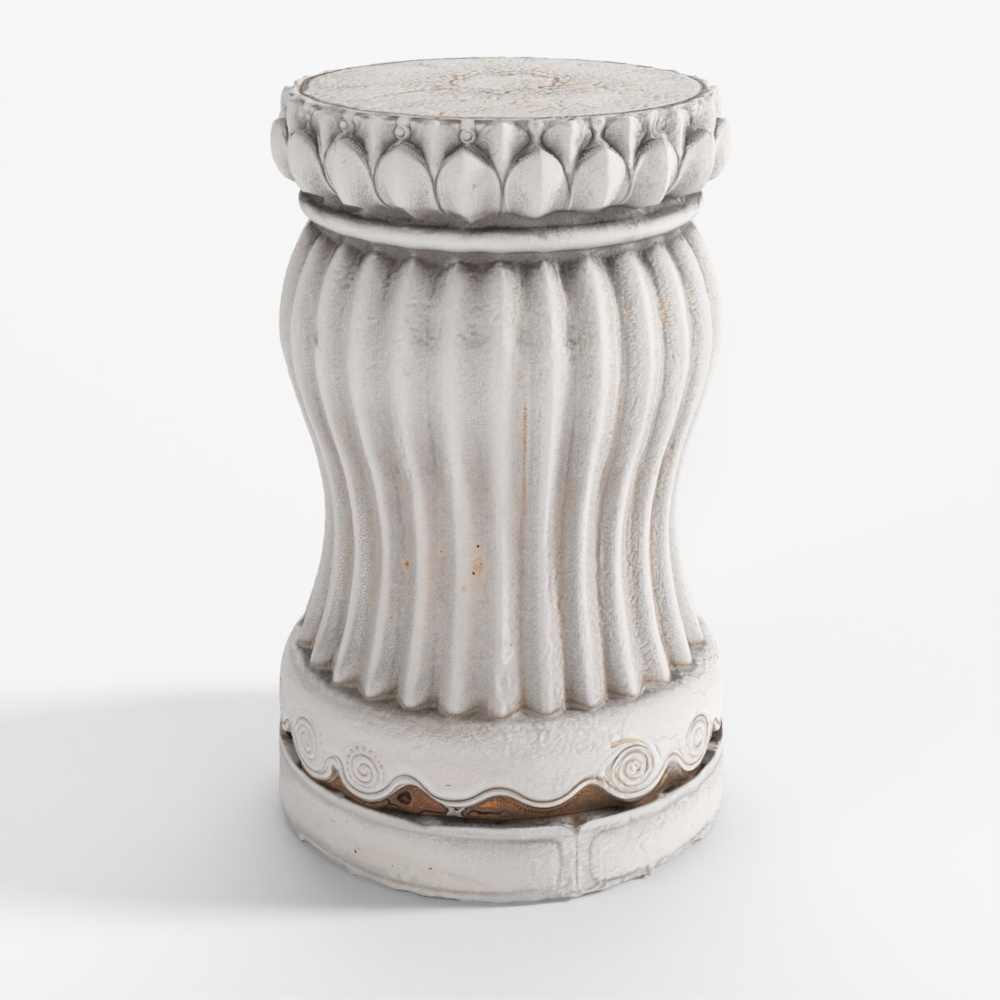 INDIGO Carved Blackstone Pillar Base Stand