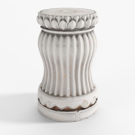 INDIGO Carved Blackstone Pillar Base Stand