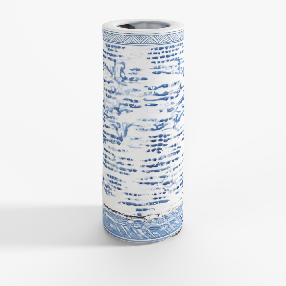 INDIGO Blue & White Porcelain Umbrella Stand
