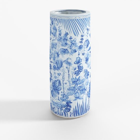 INDIGO Blau-Weiß Porzellan Regenschirmständer - Drache