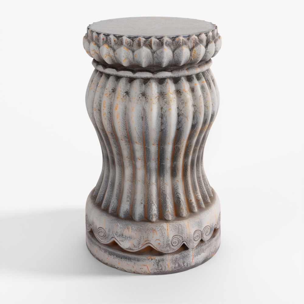 INDIGO Hand Carved Chinese Stone Plant Stand