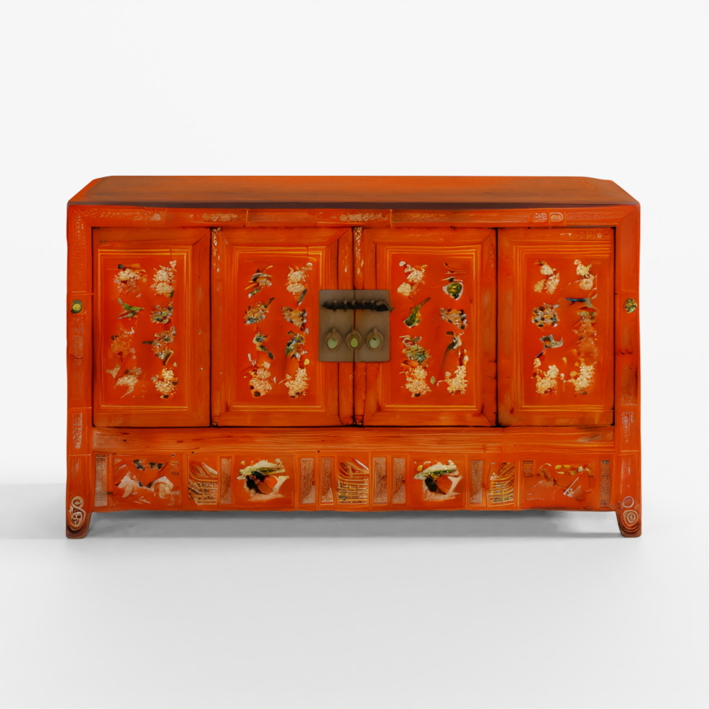 Красный лакированный буфет Донбэй Индиго - около 1920