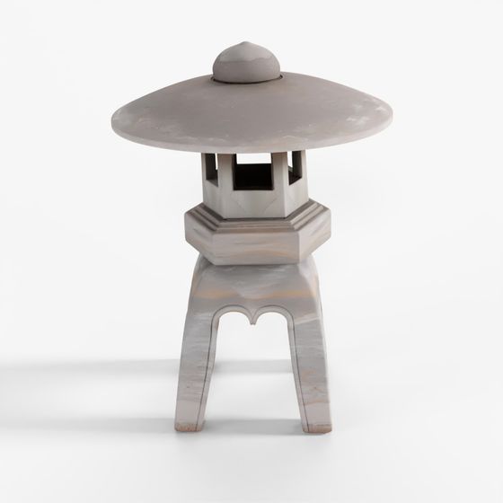 INDIGO Japanese Style Yukimi Stone Snow Lantern