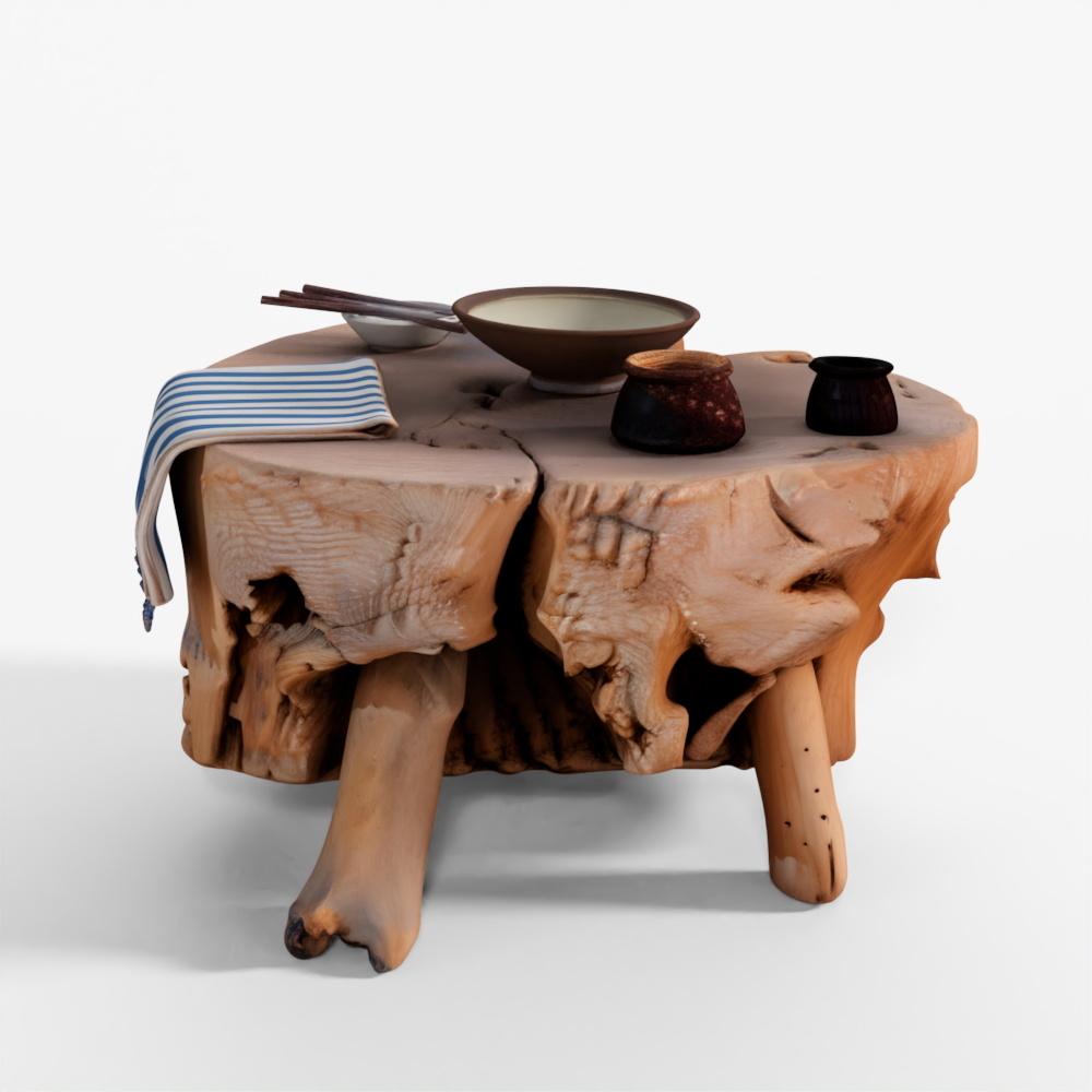 INDIGO Yumu Elm Tree Stump Coffee Table