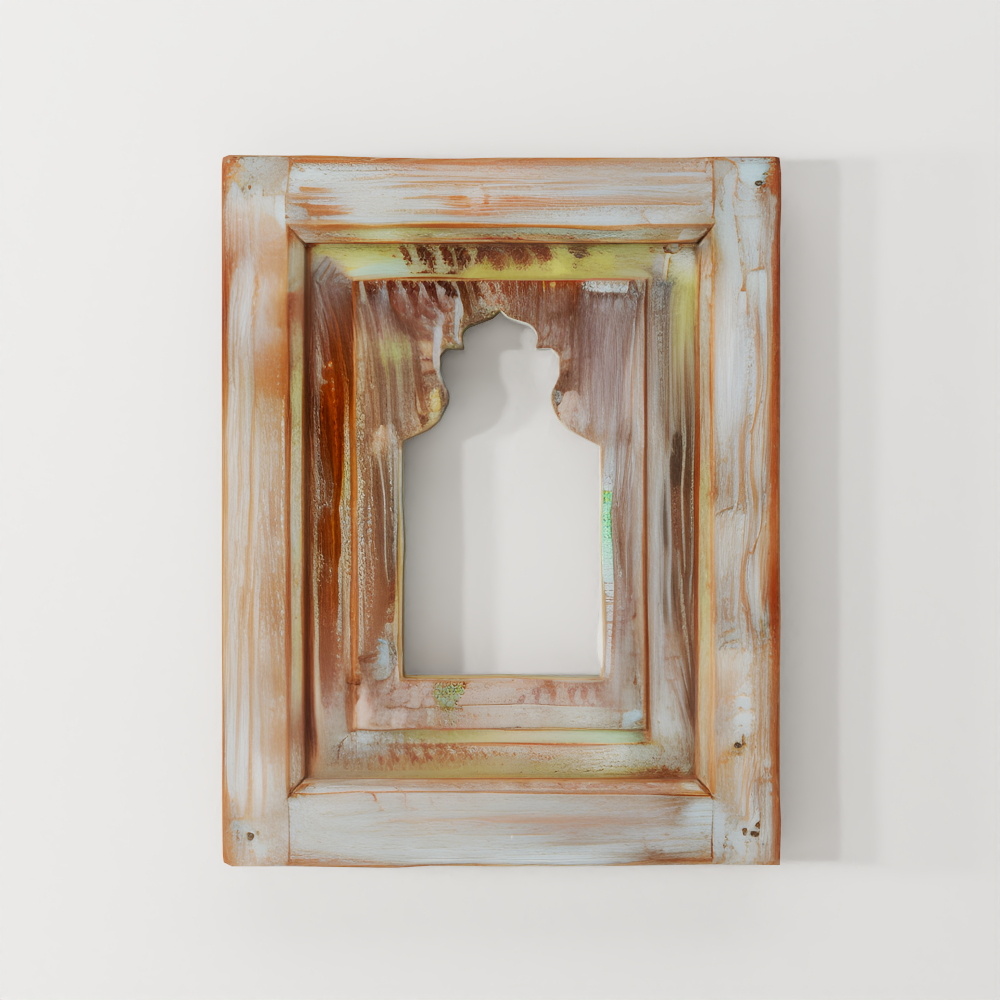 INDIGO Синее расписное зеркало Михраб