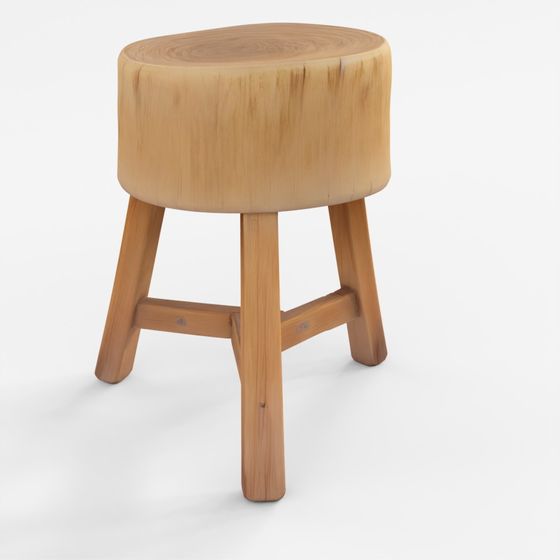 INDIGO Bauern-Schneidblockhocker - Yumu-Ulme