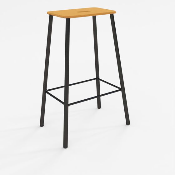 FRAMA Маленький круглый табурет _ Нержавеющая сталь _ Натуральный