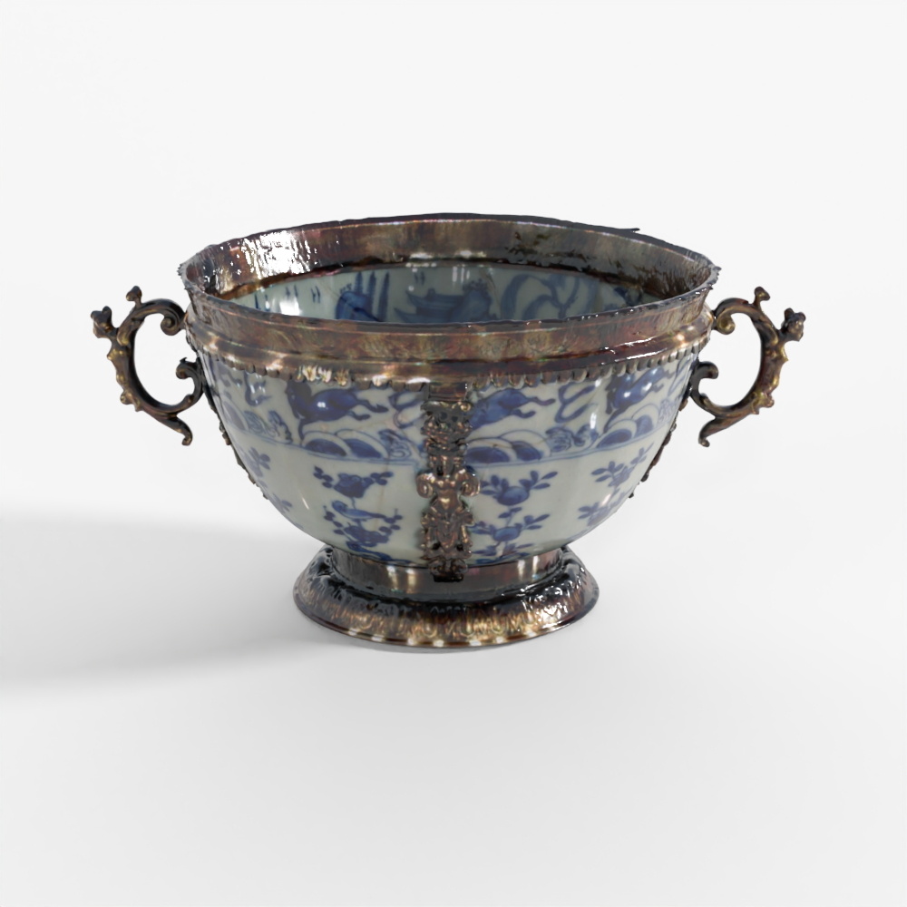 Chinese Ceramic with Silver