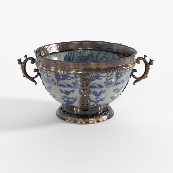 Chinese Ceramic with Silver