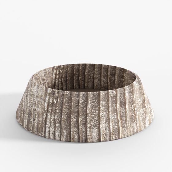 Organic Grooved Round Aluminum Bowl (2)