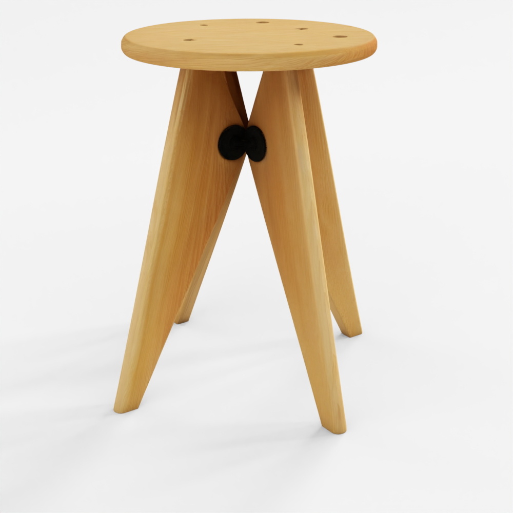 Деревянный табурет Prouvé