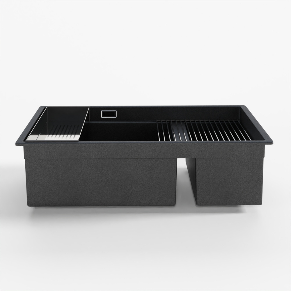 FRANKE KUBUS 2 KNG 120 Black Kitchen Sink