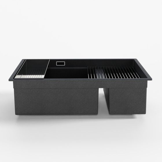 FRANKE KUBUS 2 KNG 120 Black Kitchen Sink