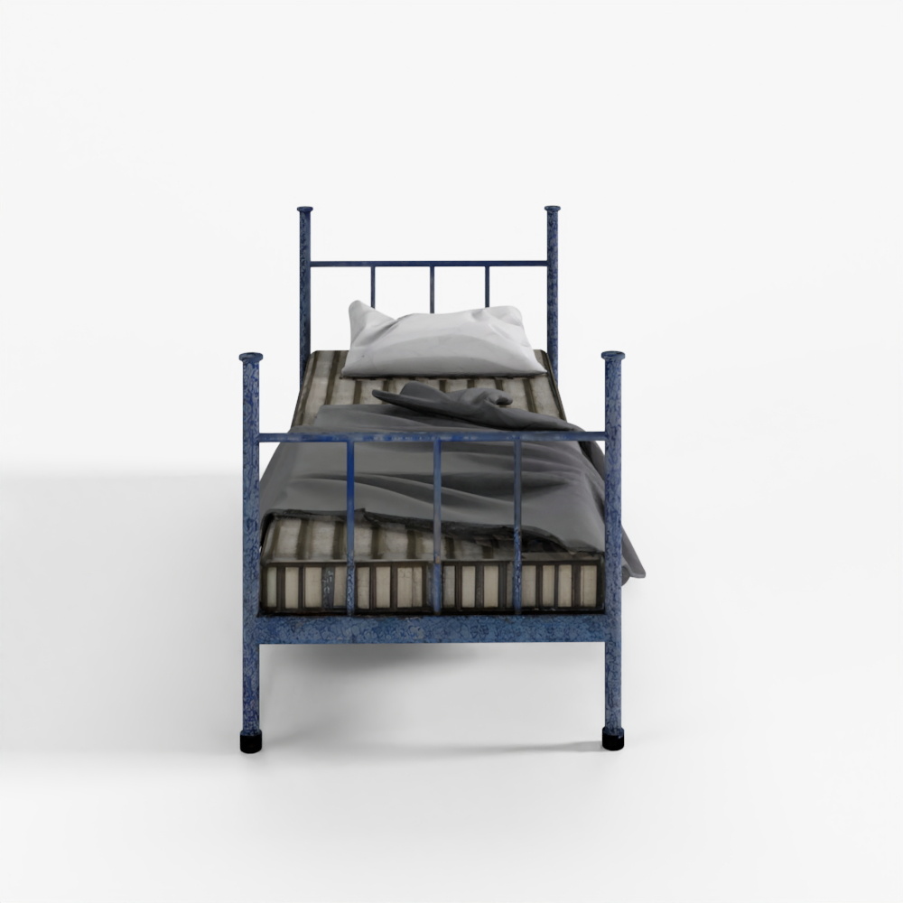 Old Dirty Single Bed 3D Asset