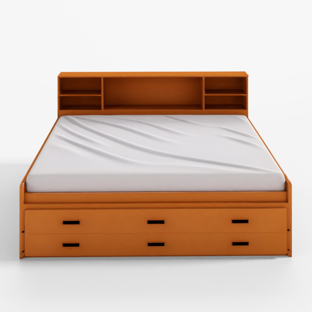 3D Memomad Bali Storage Platform Bed with Drawers