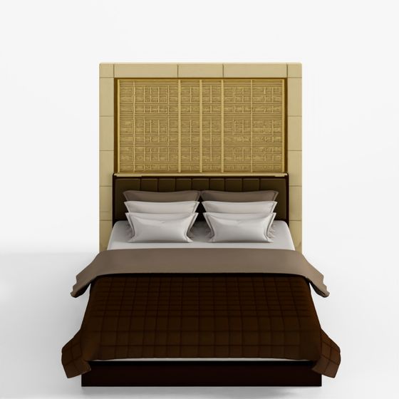 Bed 1 3D Model Plaid