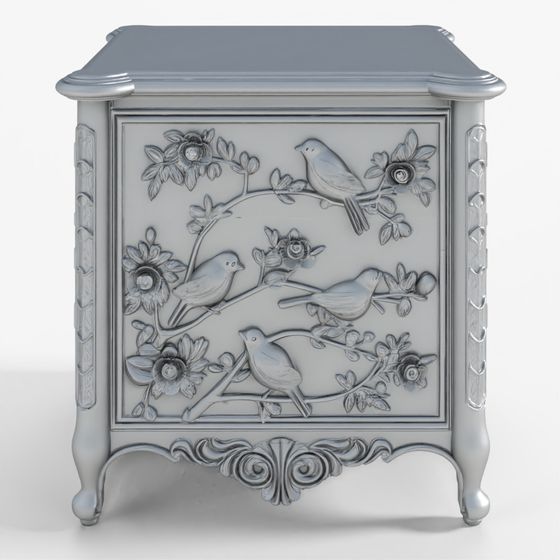 Bedside Table 3D Model for CNC