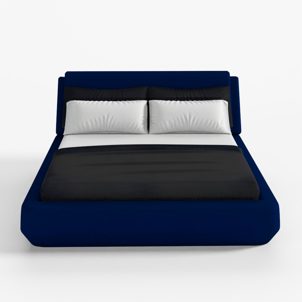 Bed with Pillows and Blanket 021 3D