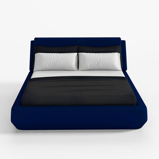 Bed with Pillows and Blanket 021 3D