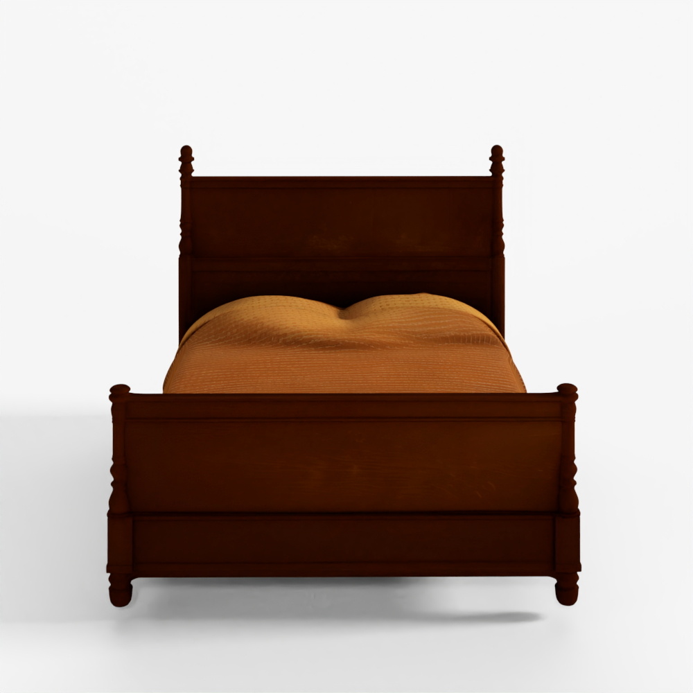 3D Asset Vintage Wooden Bed