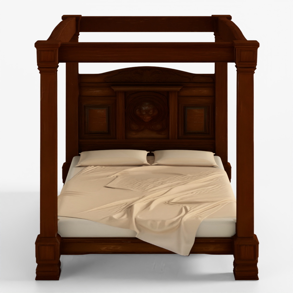 3D Asset Renaissance Canopy Bed