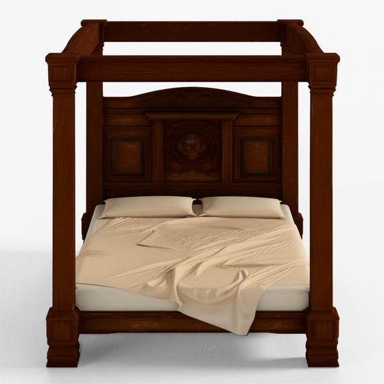 3D Asset Renaissance Canopy Bed