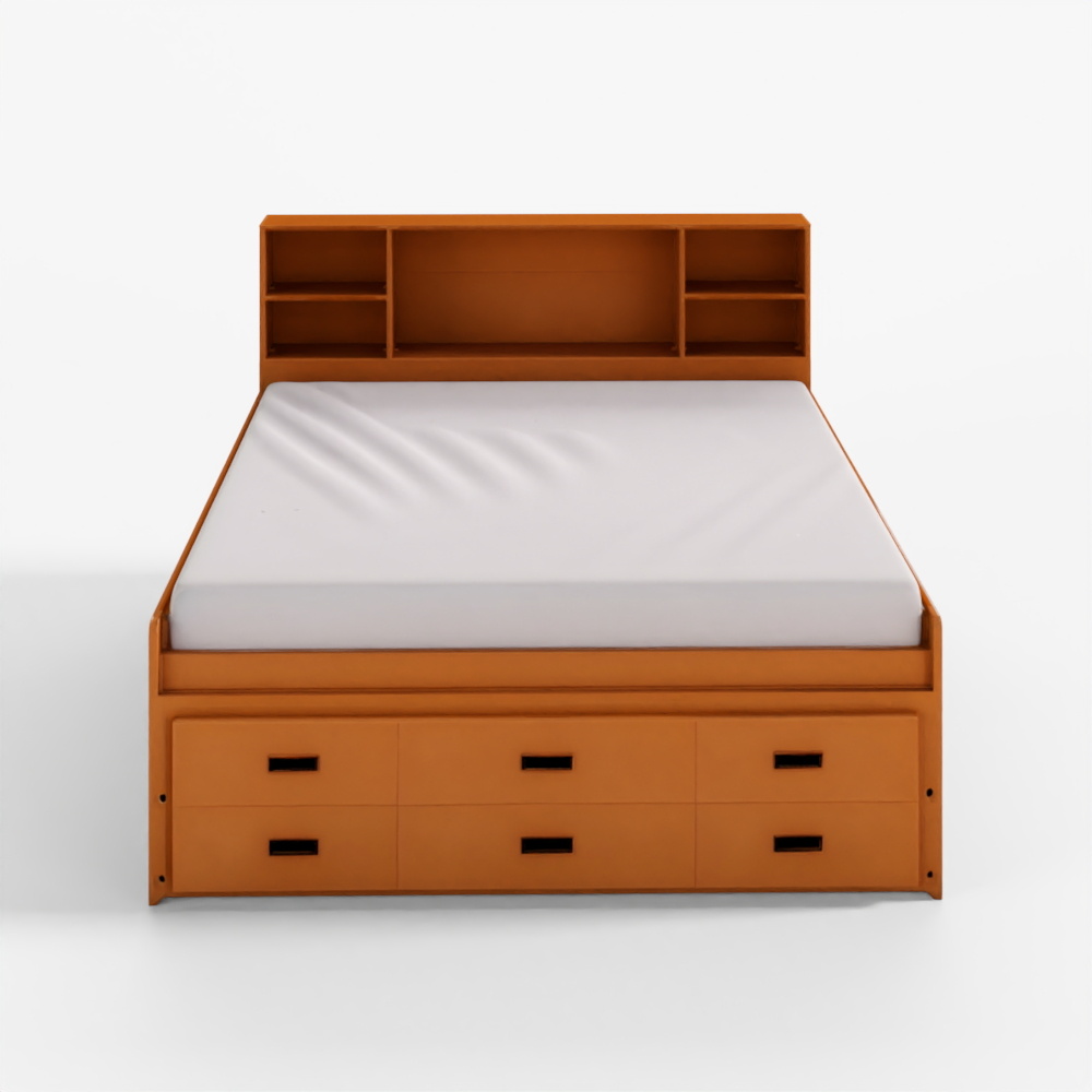 3D Memomad Bali Storage Platform Bed with Drawers