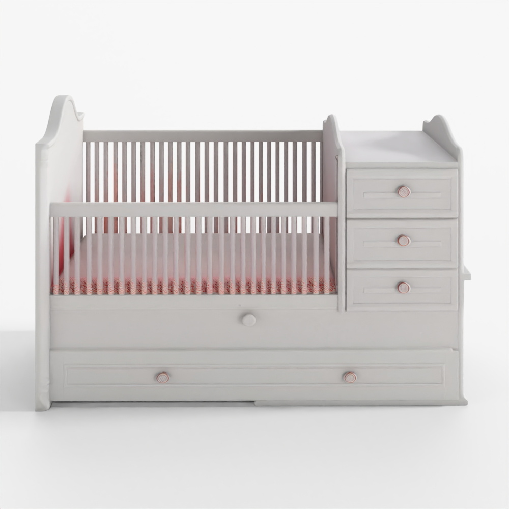 3D Cilek Romantic Convertible Baby Bed