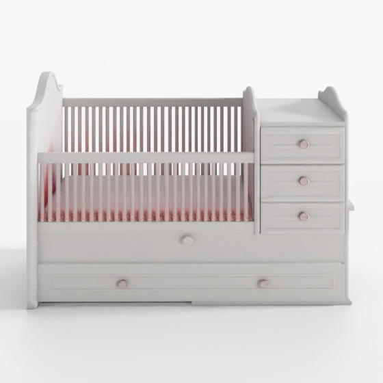 3D Cilek Romantic Convertible Baby Bed