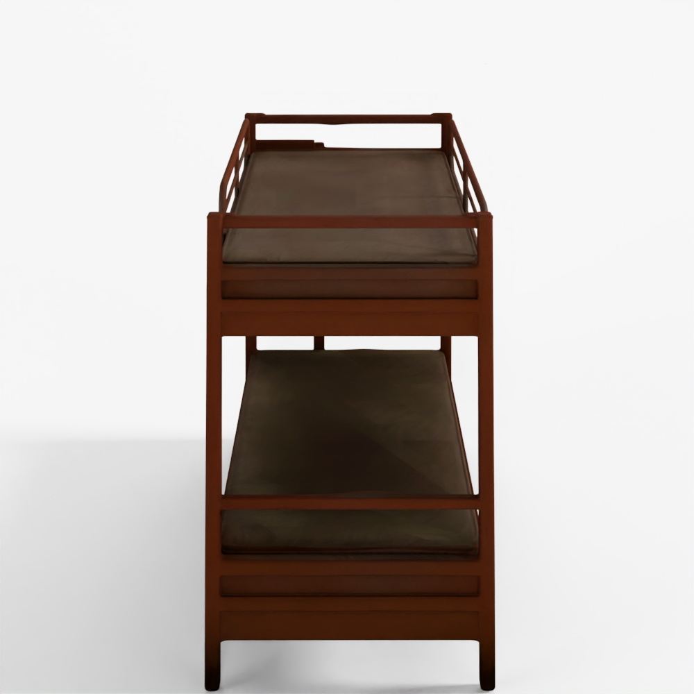 3D Model Prison or Military Bunk Bed