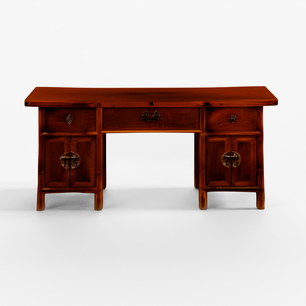 INDIGO 3-Drawer Walnut Altar Table from China - 19th Century