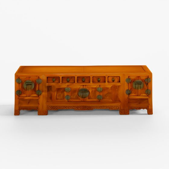 Petit cabinet bas Burr Kang INDIGO de Tianjin - XIXe siècle