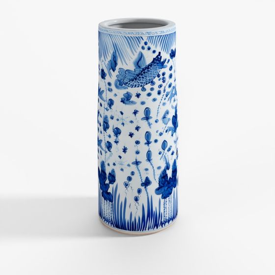 INDIGO Blue & White Porcelain Umbrella Stand