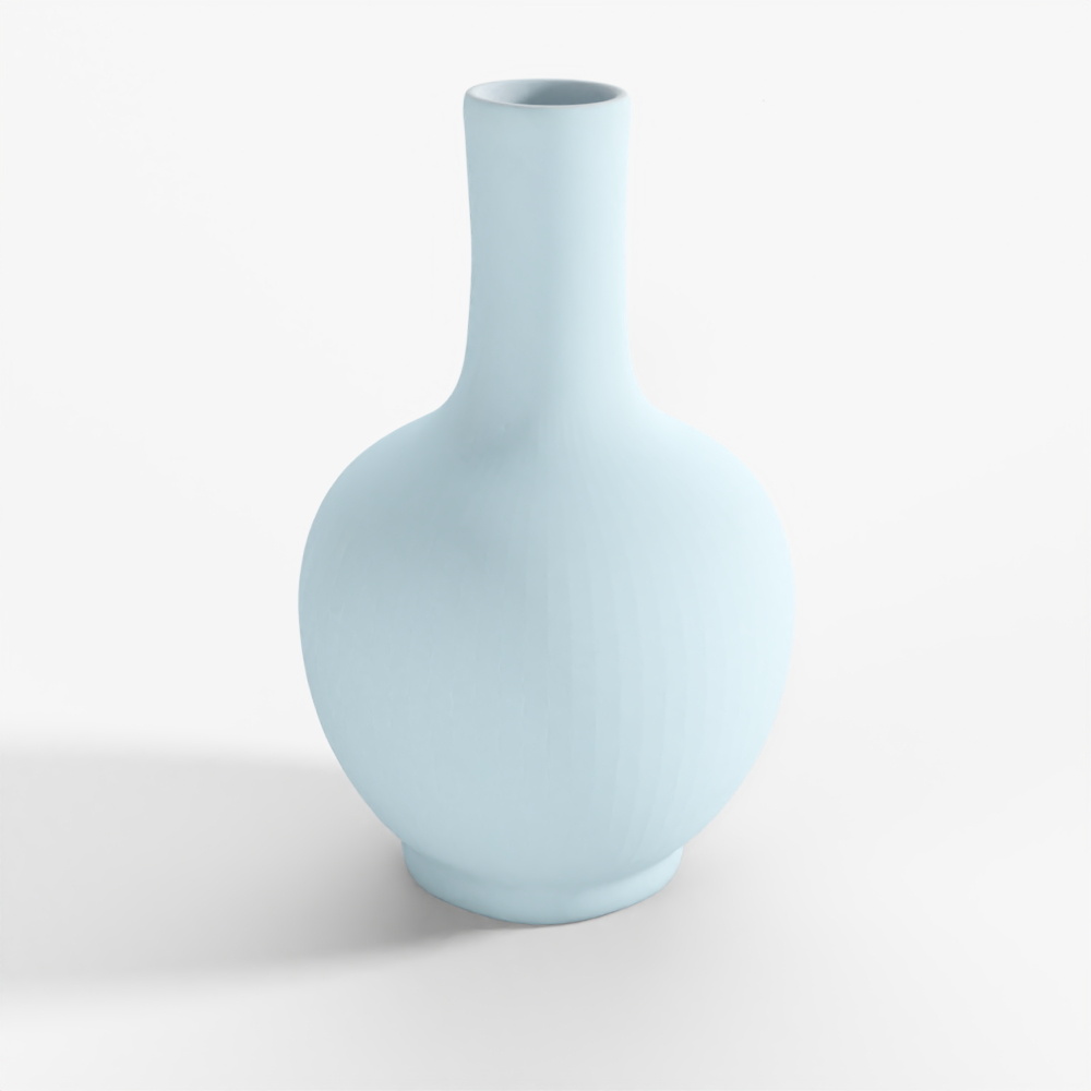 INDIGO Celadon Glaze Porcelain Bottle Vase