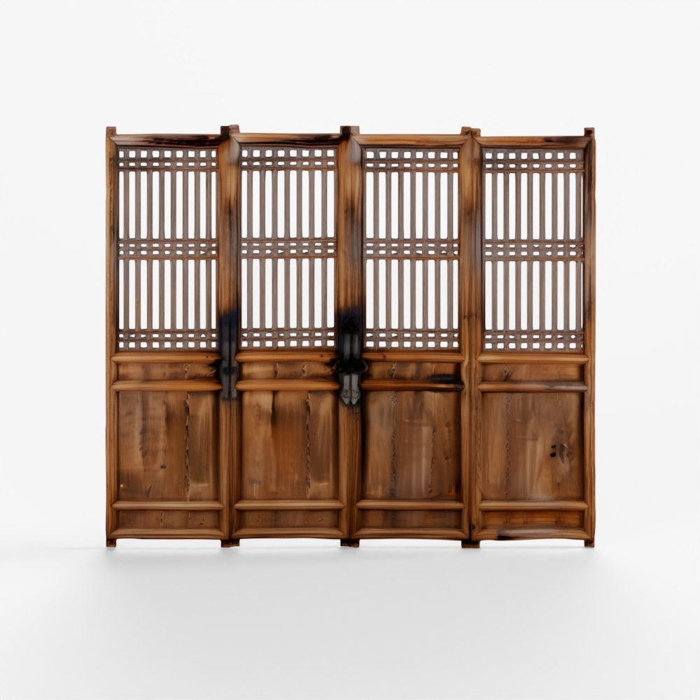 INDIGO Elm Screen Panels From Shanxi (Set Of 4)