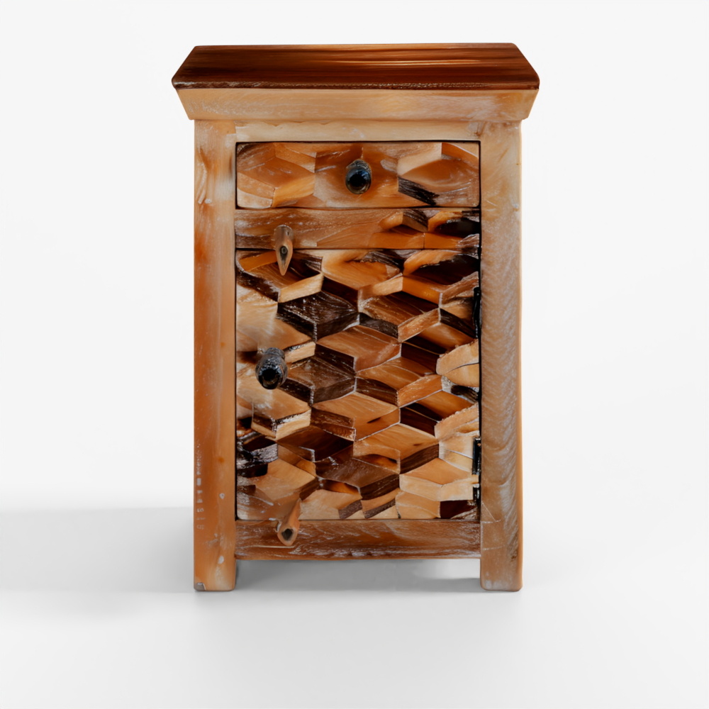 INDIGO Bedside Cabinets Made From Reclaimed Teak