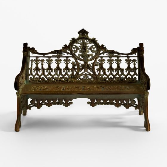 INDIGO Gothic Cast Iron Garden Bench - Coalbrookdale
