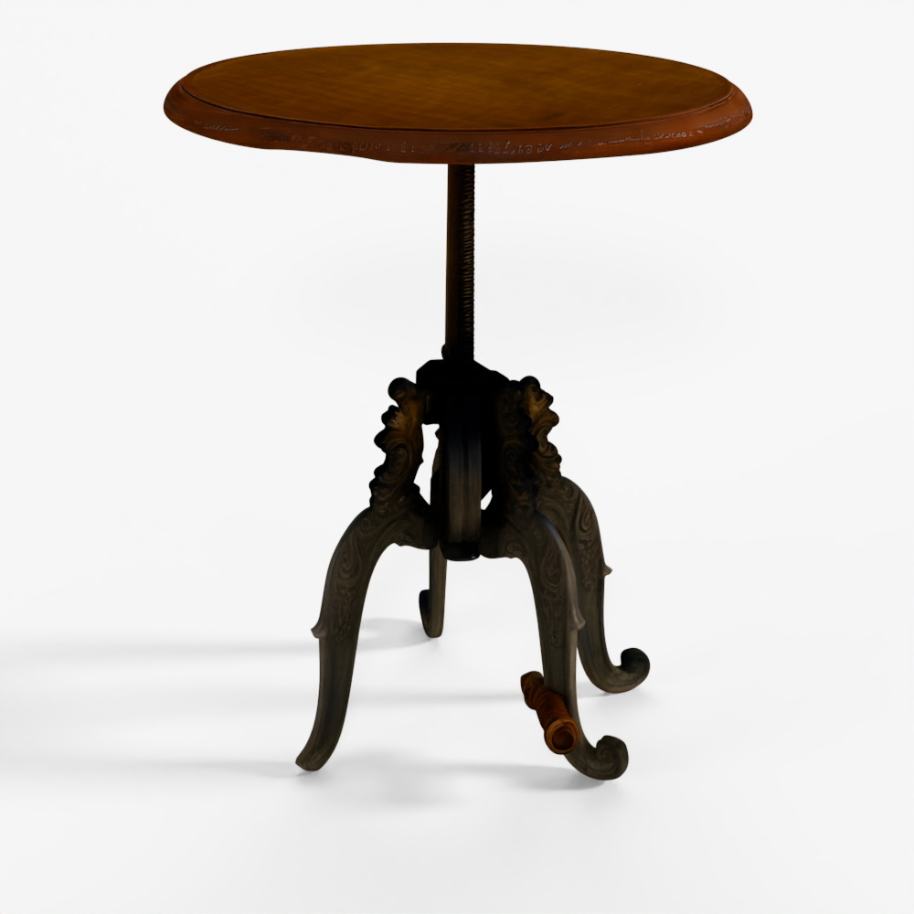 INDIGO Höhenverstellbarer Runder Tisch - Industriestil