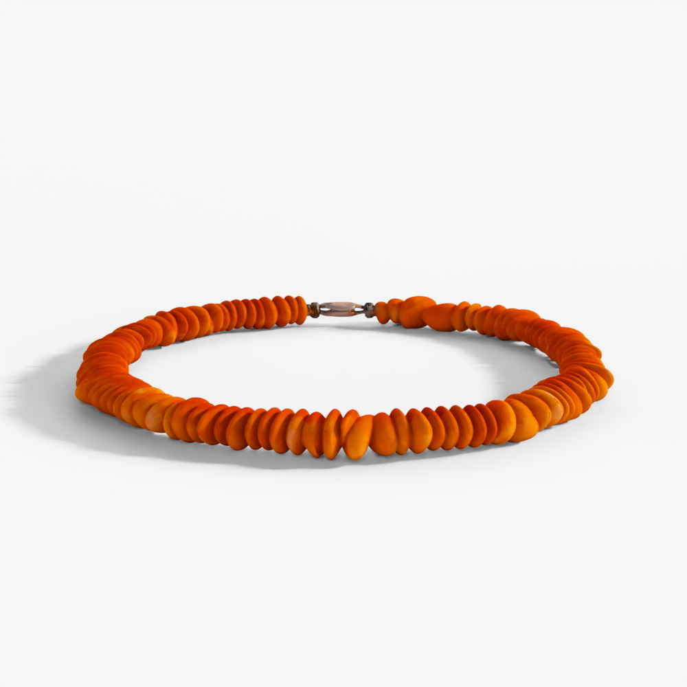 INDIGO Baltic Amber Chunky Bead Necklace with Silver