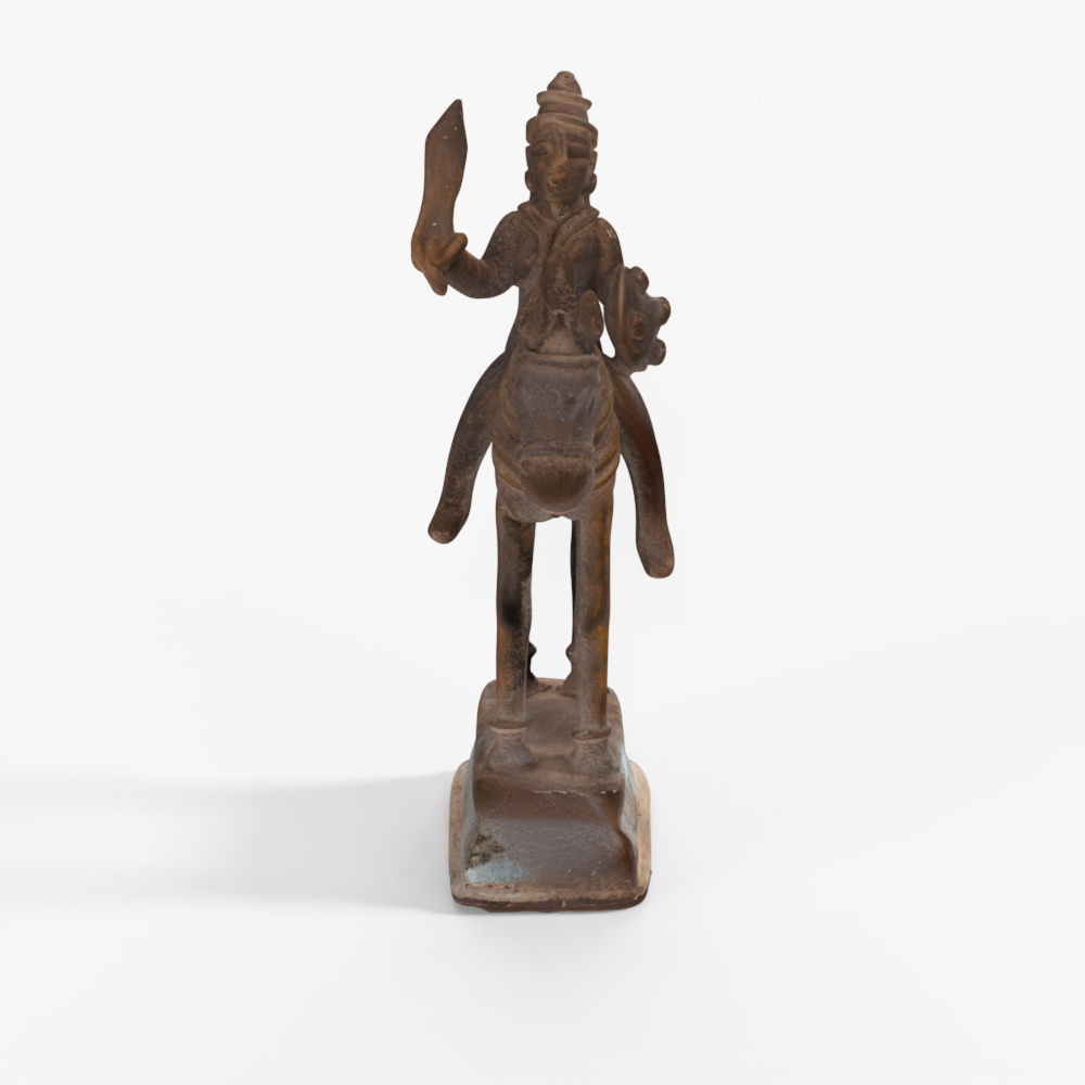 INDIGO Brass Khandoba On Horse From The Deccan