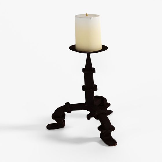 INDIGO Hand Wrought Iron Candlestick