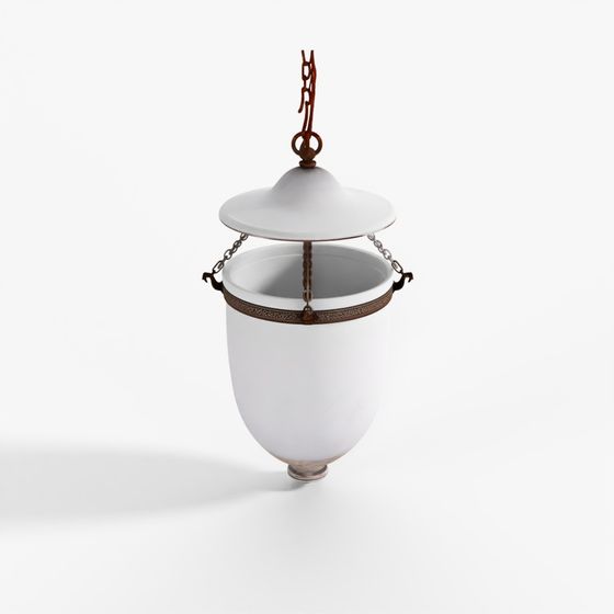 INDIGO Engraved Glass Hundi Lantern with 3-Way Fit