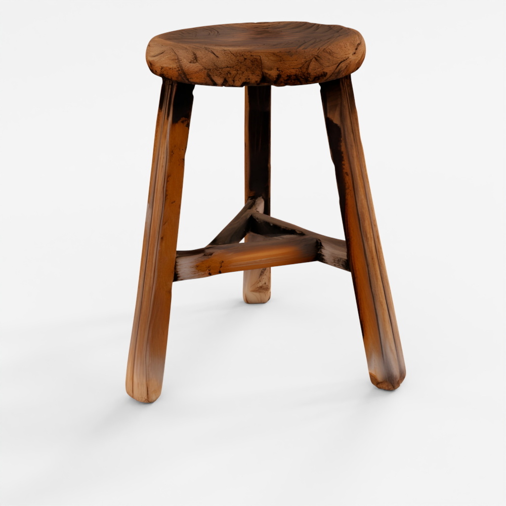 INDIGO Farmers Milking Stool From Shanxi Province