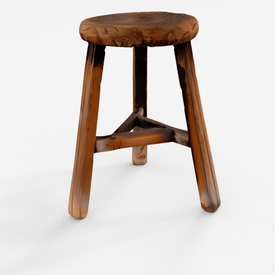 INDIGO Farmers Milking Stool From Shanxi Province