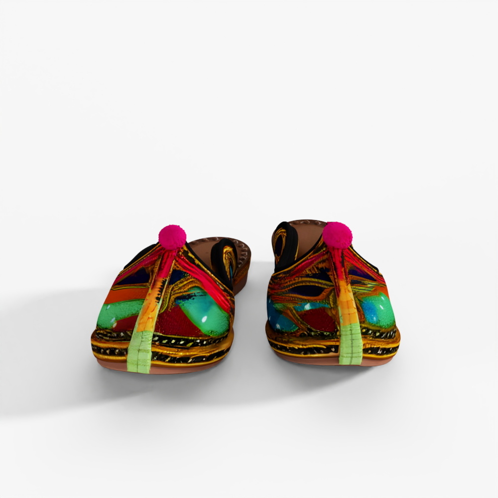 INDIGO Embroidered Jutti Slippers