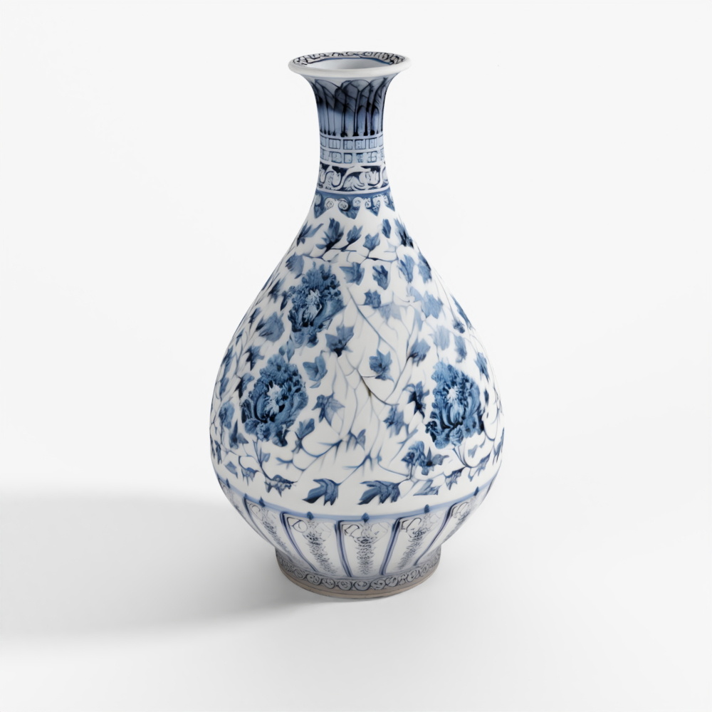 INDIGO Hongwu Blue & White Porcelain Yuhuchunping