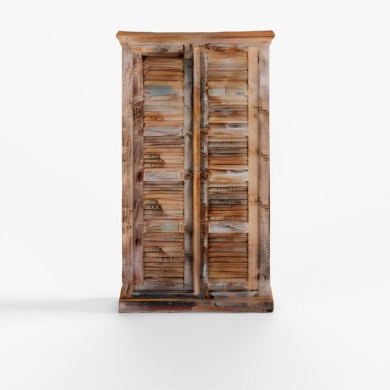 Louvre Door Cabinet Made from Reclaimed Wood +1.220