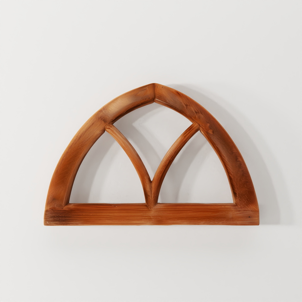 Indian Teak Fanlight Mirror - 19th Century+ 0.850w
